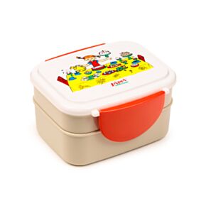 Lancheira Bento com fecho clip e talheres Pipi das Meias Altas