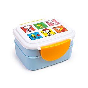 Lancheira Bento com fecho clip e talheres - Peanuts Snoopy & Woodstock Lancheira Bento com fecho clip e talheres - Peanuts Snoopy & Woodstock