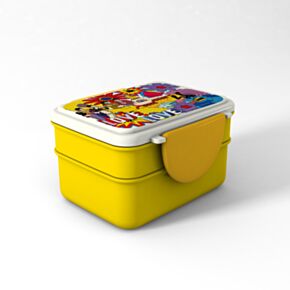 Lancheira Bento com fecho clip e talheres The Beatles Yellow Submarine