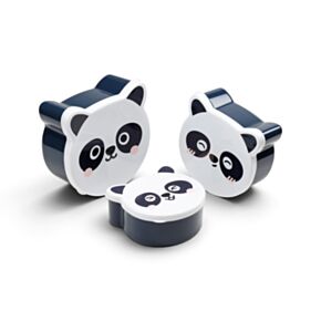 Conjunto de 3 lancheiras com formas Adoramals Panda 