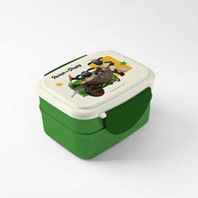 Lancheira Bento com fecho clip e talheres Ovelha Choné e Timmy