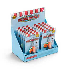 Porta-chaves com óleo labial e um charme de pêssego Foodiemals 