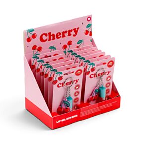 Porta-chaves com óleo labial Cherry 