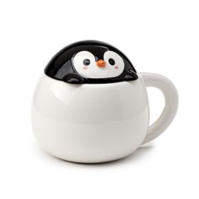 Caneca de cerâmica com tampas de animais -Pinguim Caneca de cerâmica com tampas de animais -Pinguim