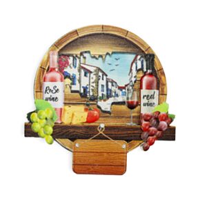 Íman de praia para lembrança Vinho e Queijo