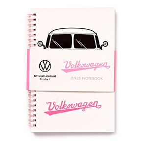 Caderno A5 com espiral e líneas Volkswagen VW T1 Camper Bus Summer