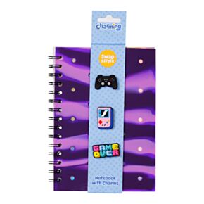 Caderno A5 de silicone com adornos Game Over