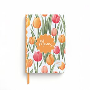 Caderno perfumado A5 em papel reciclado Mother's Day Mãe Tulipas