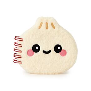 Mini-bloco de notas de pelúcia e encadernação em argolas Foodiemals Bao House Bao Bun 