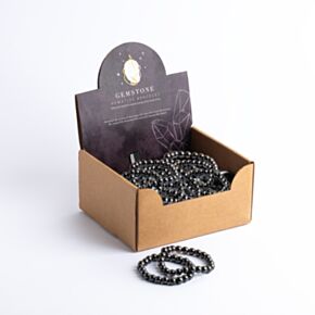 Pulseira de contas redondas de hematite