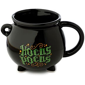 Caneca de cerâmica em forma de Caldeirão preto Hocus Pocus Caneca de cerâmica em forma de Caldeirão preto Hocus Pocus