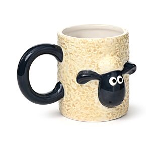 Caneca de cerâmica em forma de Shaun a ovelha