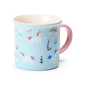 Caneca Porcelana de bordo fino Unicórnio Mágico