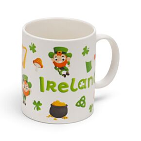 Caneca de Porcelana Anão da Sorte Irlanda