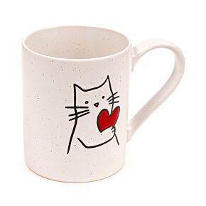 Caneca de grés Amor de gatinho Caneca de grés Amor de gatinho
