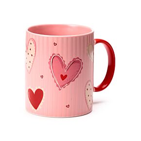 Caneca de Porcelana Amore Hearts Coração Caneca de Porcelana Amore Hearts Coração