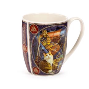 Caneca de Porcelana Lisa Parker Gatos expresso de madeira de bruxa