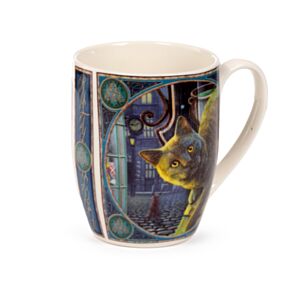 Caneca de Porcelana Lisa Parker Gato do Caldeirão Ferrugento 