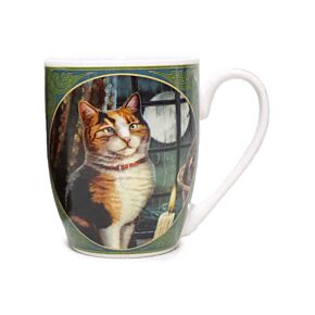 Caneca de Porcelana Lisa Parker Gato aguardando aventuras Caneca de Porcelana Lisa Parker Gato aguardando aventuras