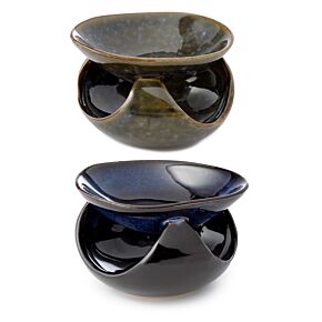 Queimador de óleo cerâmico com manchas pretas