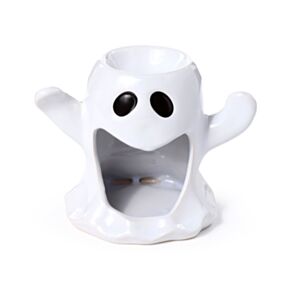 Queimador de cera e óleo em cerâmica em forma de fantasma