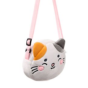 Bolsa de tiracolo em pelúcia Adoramals Lola a gata Bolsa de tiracolo em pelúcia Adoramals Lola a gata