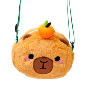 Bolsa de tiracolo em pelúcia Duke o Capivara Adoramals 