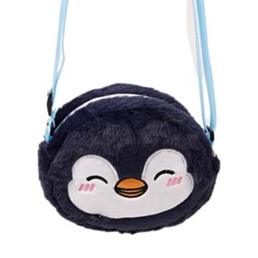 Bolsa de tiracolo em pelúcia Nico o Pinguim