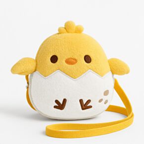 Bolsa de tiracolo em pelúcia Springtime Pintinho no ovo 