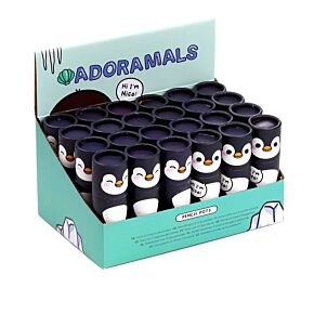 Adoramals Pinguim - Tubo com 12 lápis de cor