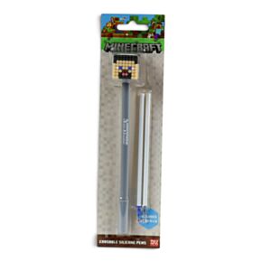 Caneta apagável com topo de silicone Minecraft Steve