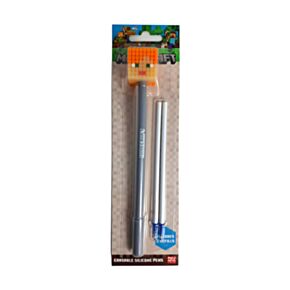 Caneta apagável com topo de silicone Minecraft Alex