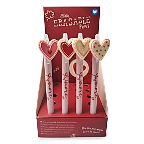 Caneta apagável Inkredible com topo PVC Amore Heart Coração