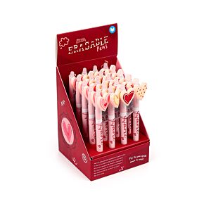 Caneta apagável Inkredible com topo PVC Amore Heart Coração