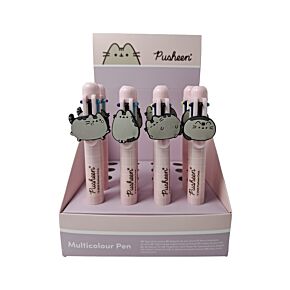 Caneta Multicolor com detalhe em PVC Pusheen (6 Cores)