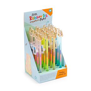 Caneta com tinta arco-íris Capivara Caneta com tinta arco-íris Capivara