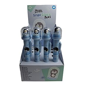  Caneta com globo de neve Adoramals Pinguim