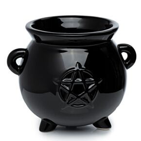 Caldeirão Preto de Bruxas Vaso de Cerâmica para Plantas de Interior