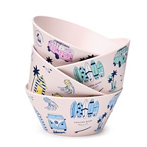 Set de 4 tigelas de Piquenique VW Volkswagen T1 Camper Bus Explore Set de 4 tigelas de Piquenique VW Volkswagen T1 Camper Bus Explore