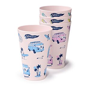 Set de 4 copos de Piquenique VW Volkswagen T1 Camper Bus Explore Set de 4 copos de Piquenique VW Volkswagen T1 Camper Bus Explore