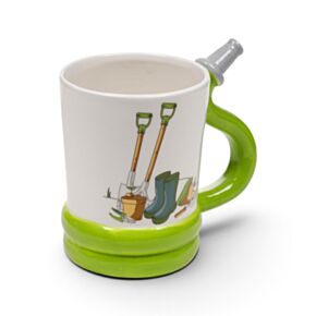 Caneca de cerâmica jardim com Asa em forma de Mangueira