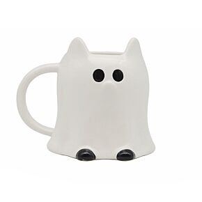 Caneca de cerâmica em forma Spooky Gato Fantasma