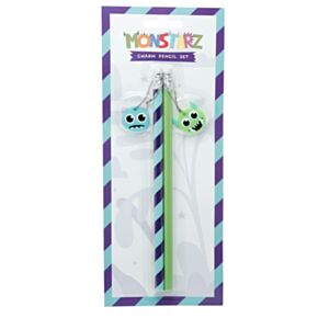 Cojunto de 2 Lápis com Acessórios em PVC - Monstro Monstarz