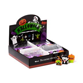 Conjunto 3 Borrachas Bruxa, vampiro e abóbora 