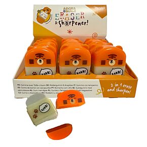 Afiador e borracha 2 em 1 Adoramals Tigre