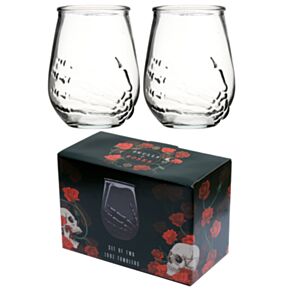 Conjunto de 2 Copos de Shot em Vidro - Esqueleto