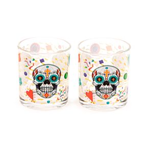 Conjunto de 2 Copos de vidro Dia dos mortos