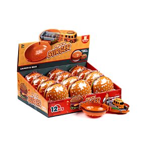 Brinquedo de ação Premir e lançar o camião de hambúrgueres Brinquedo de ação Premir e lançar o camião de hambúrgueres