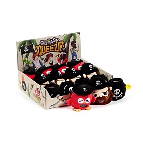 Brinquedo de pelúcia espremível Queasy Squeezies Piratas Jolly Rogers