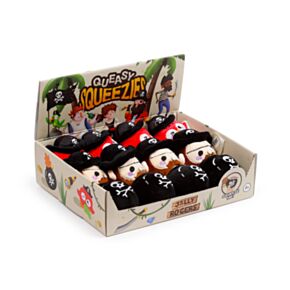 Brinquedo de pelúcia espremível Queasy Squeezies Piratas Jolly Rogers